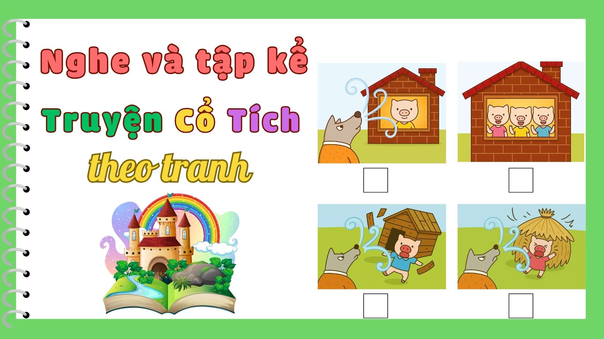 Nghe truyện và tập kể lại theo tranh