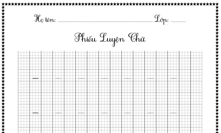 Rèn chữ cái trọn bộ 262 trang