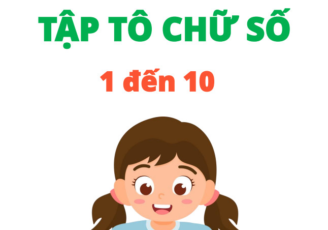 Tập tô chữ số từ 1 - 10