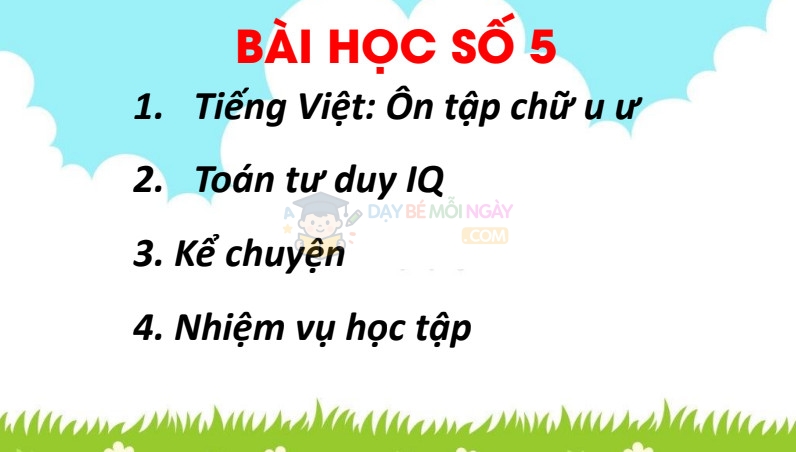 Bài số 5 - Ôn luyện chất lượng cao vào lớp 1
