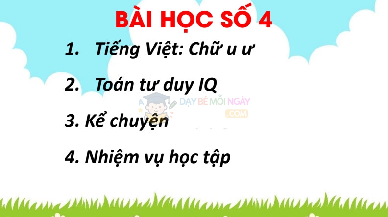 Bài số 4 – Ôn luyện chất lượng cao vào lớp 1