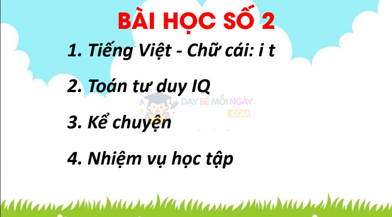 Bài số 2 – Ôn luyện chất lượng cao vào lớp 1