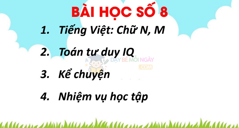 Bài số 8 - Ôn luyện chất lượng cao vào lớp 1