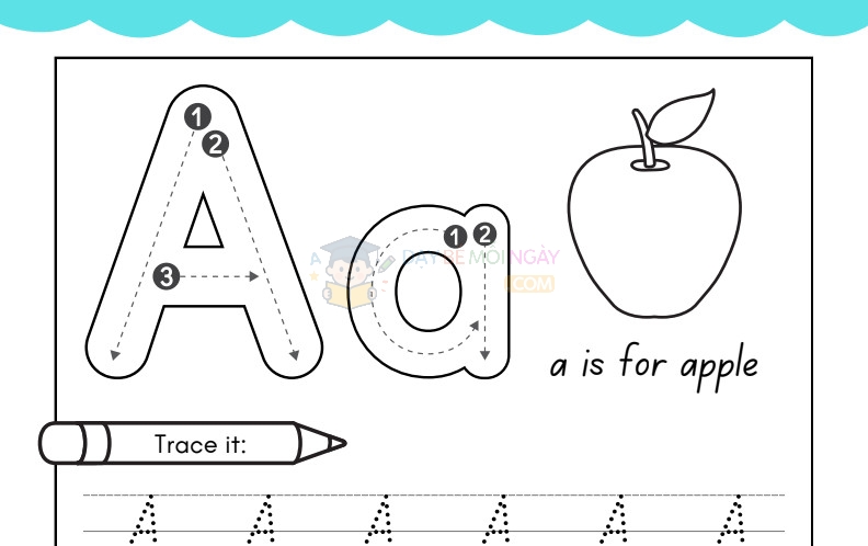 Tập tô bảng chữ cái tiếng anh