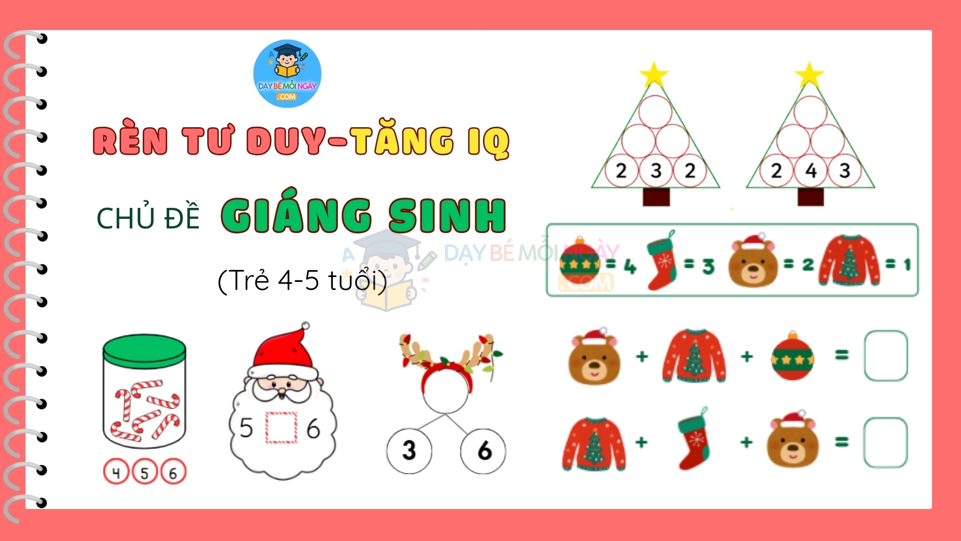 Rèn tư duy tăng IQ chủ đề giáng sinh